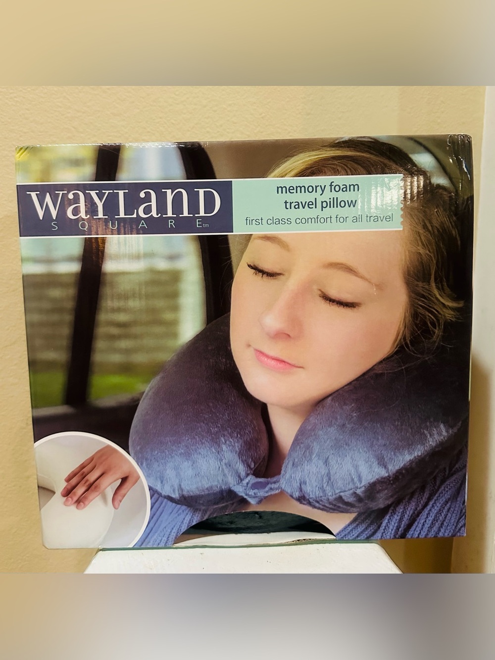 Memory Foam Travel Pillow - Gray